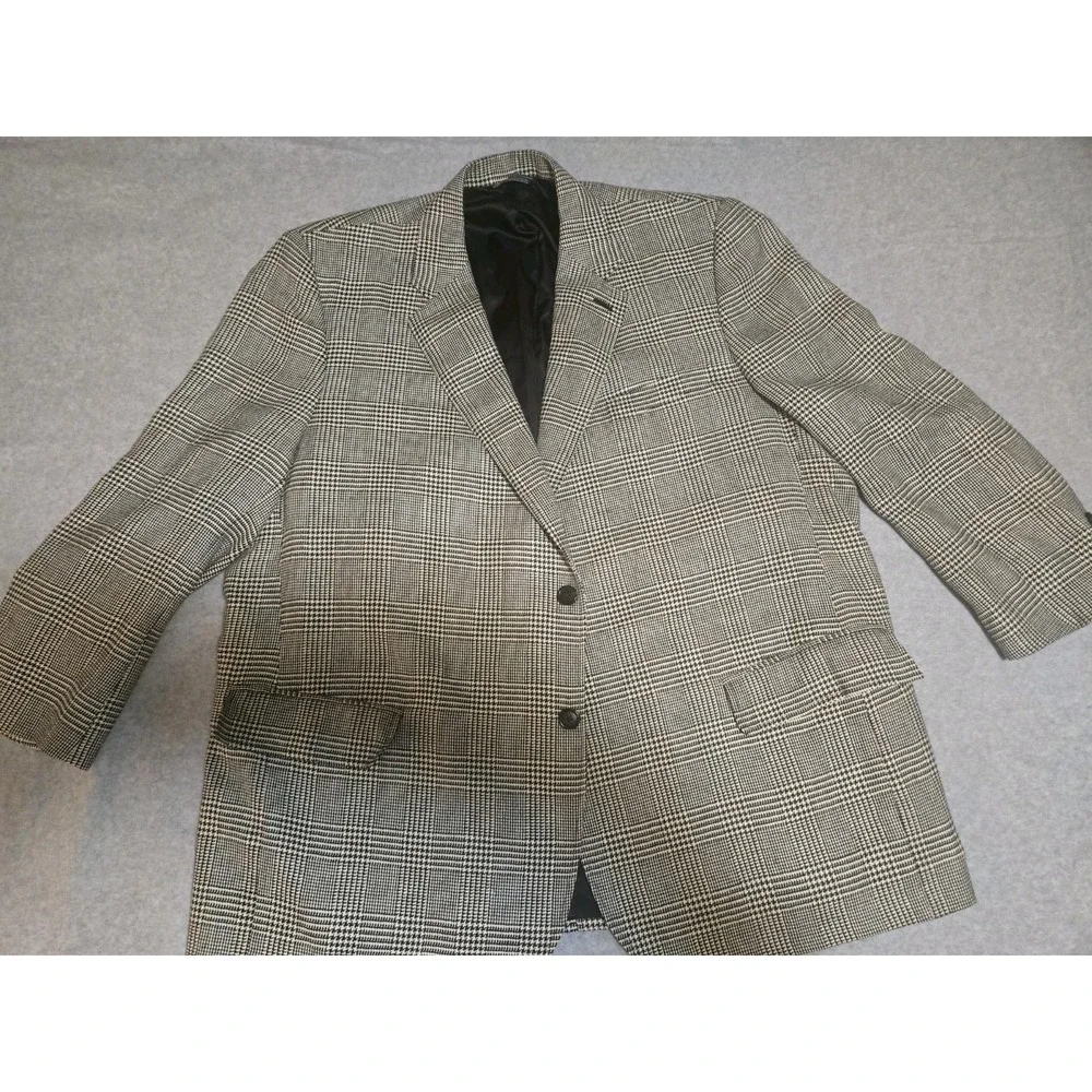 Custom Joseph Scafidi Cleveland Bespoke Blazer Sport Coat Glen Plaid Wool Read